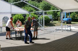 Aufbau fürs Festwochenende