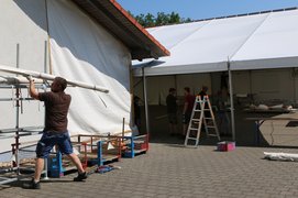 Aufbau fürs Festwochenende