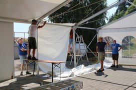 Aufbau fürs Festwochenende